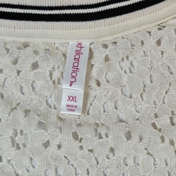Xhilaration Ivory Lace Bomber Jacket XXL Junior Concrete Garden Collection - Picture 3 of 8